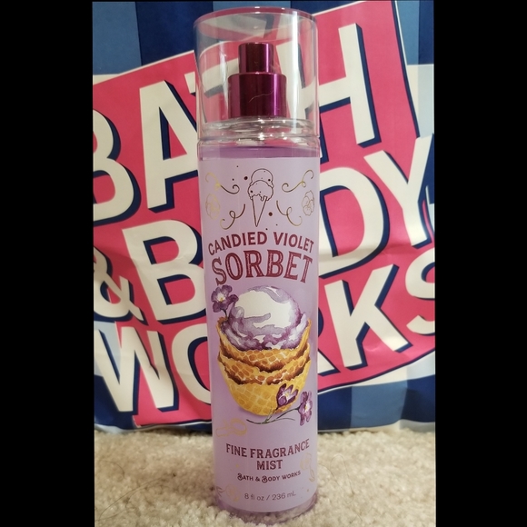 NWT Bath & Body Works Candied Violet Sorbet - 8 fl oz/ 236mL - Picture 2 of 5